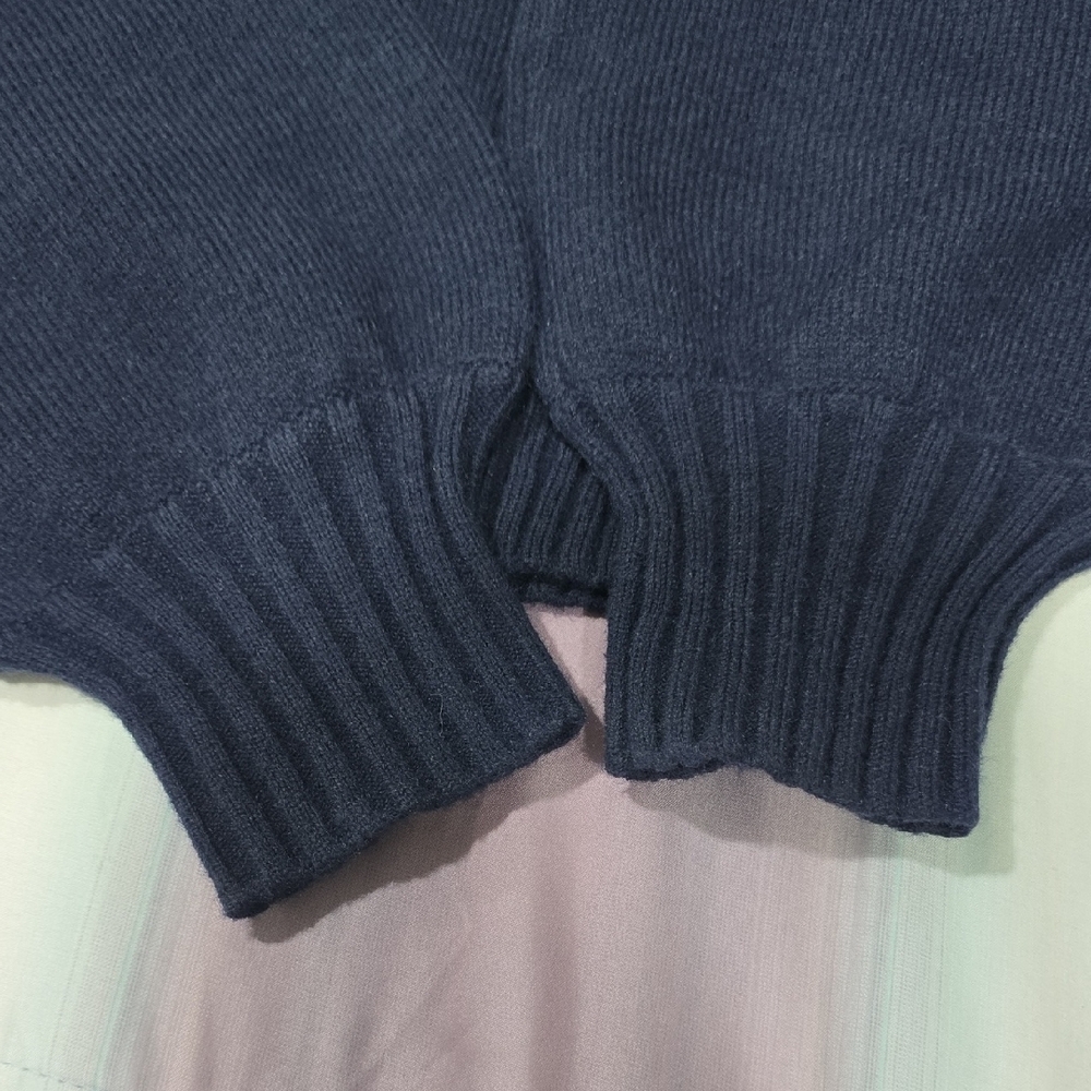 MABLE Oceana Navy Peter Pan Collar Cardigan Sweater Size S - Picture 10 of 11